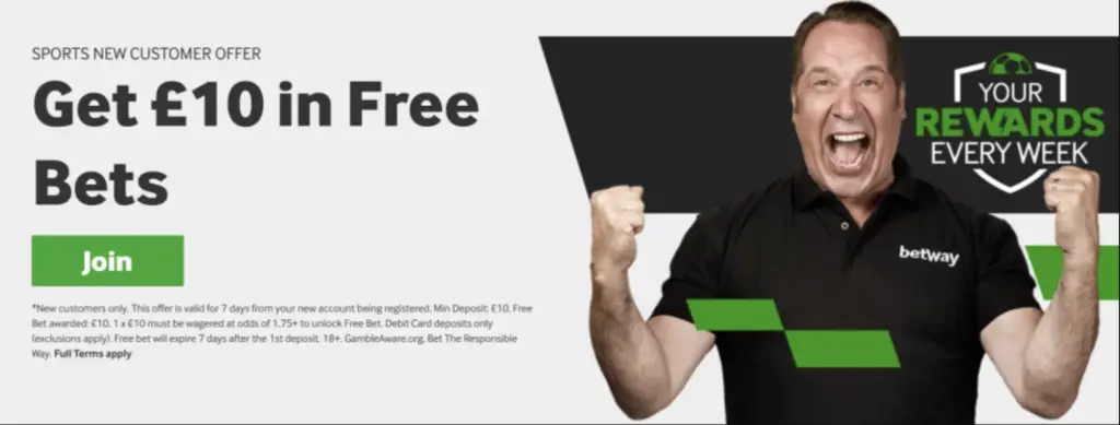 betway welcome free bet