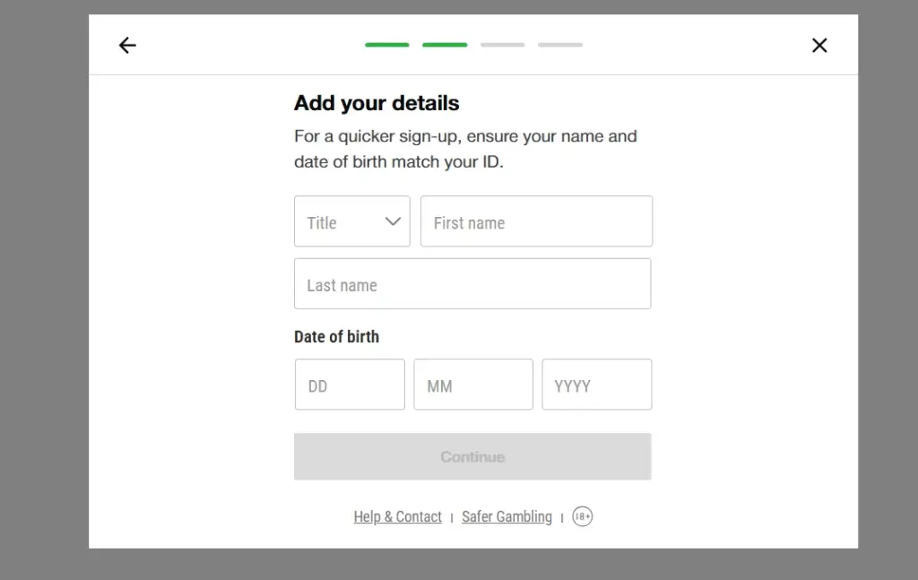 ladbrokes registration form details