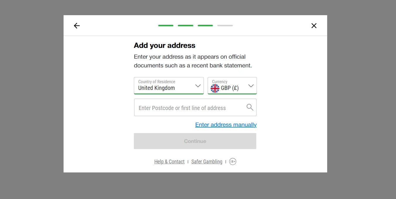 ladbrokes registration form steps